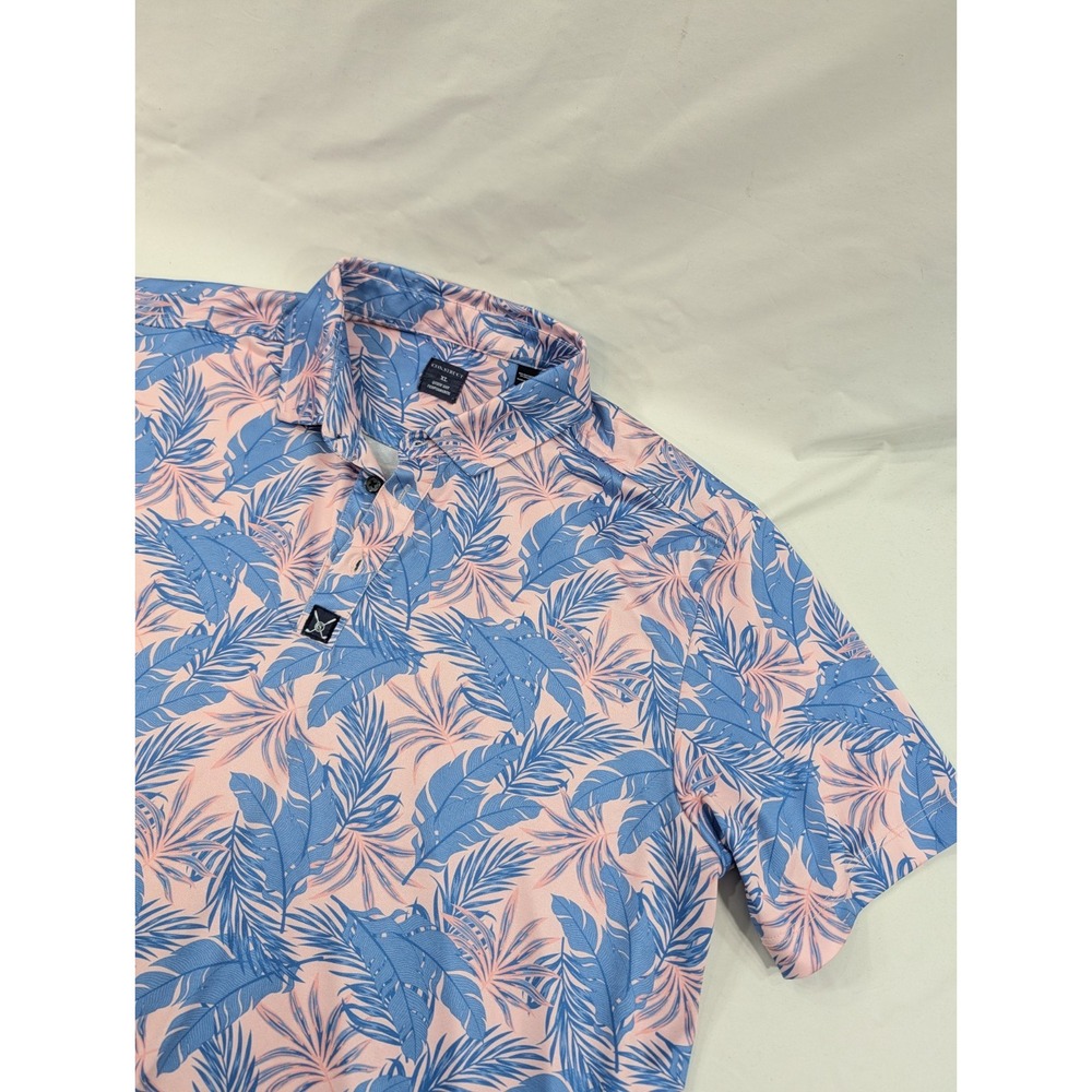 Con.Struct Tropical Polo Shirt Men's XL Multi Color Quick Dry Performance Floral